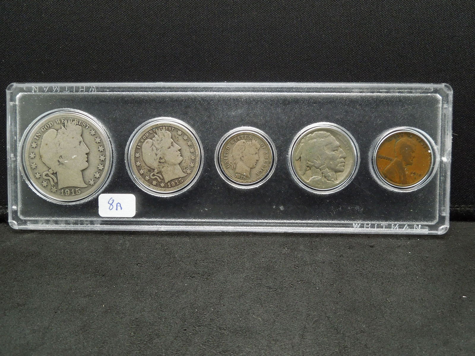 1915 Five-coin Year Set in Whitman Strip.  Nice average (1 of 4)