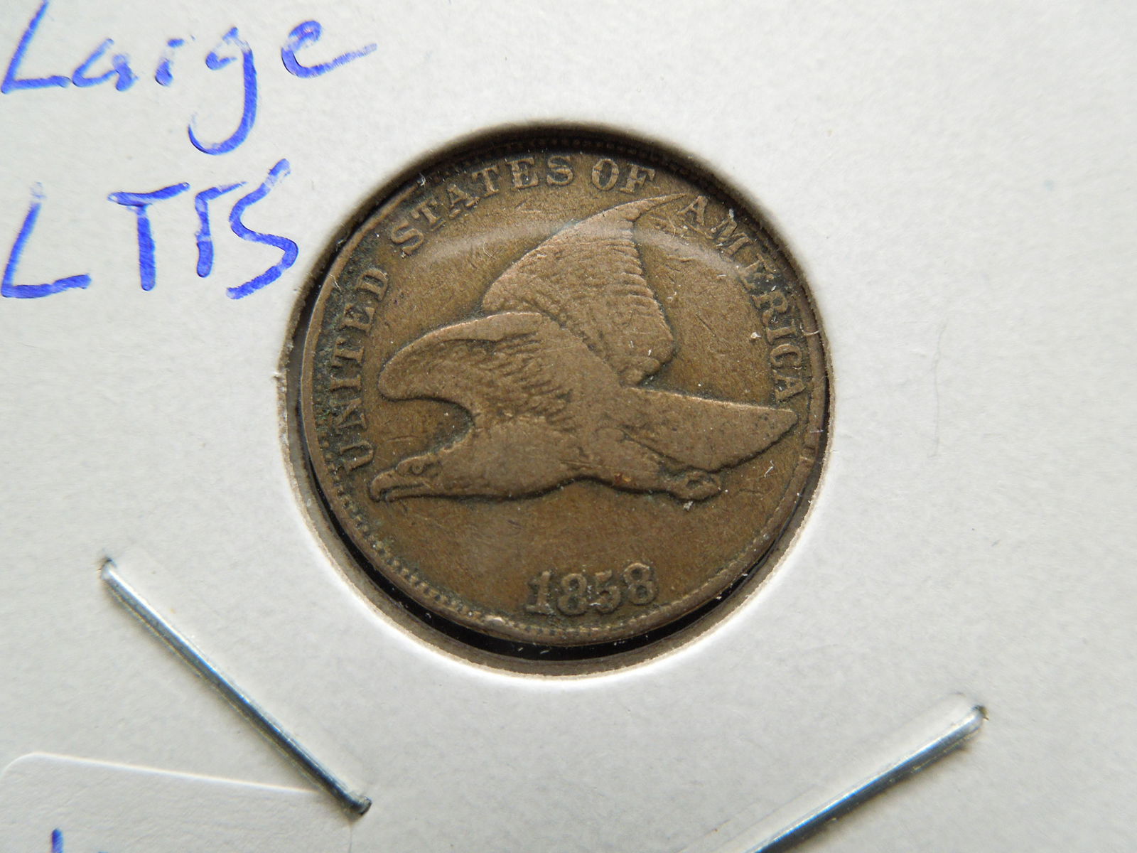 1858 Large Letters Flying Eagle Cent.  Fine.  This is (1 of 3)