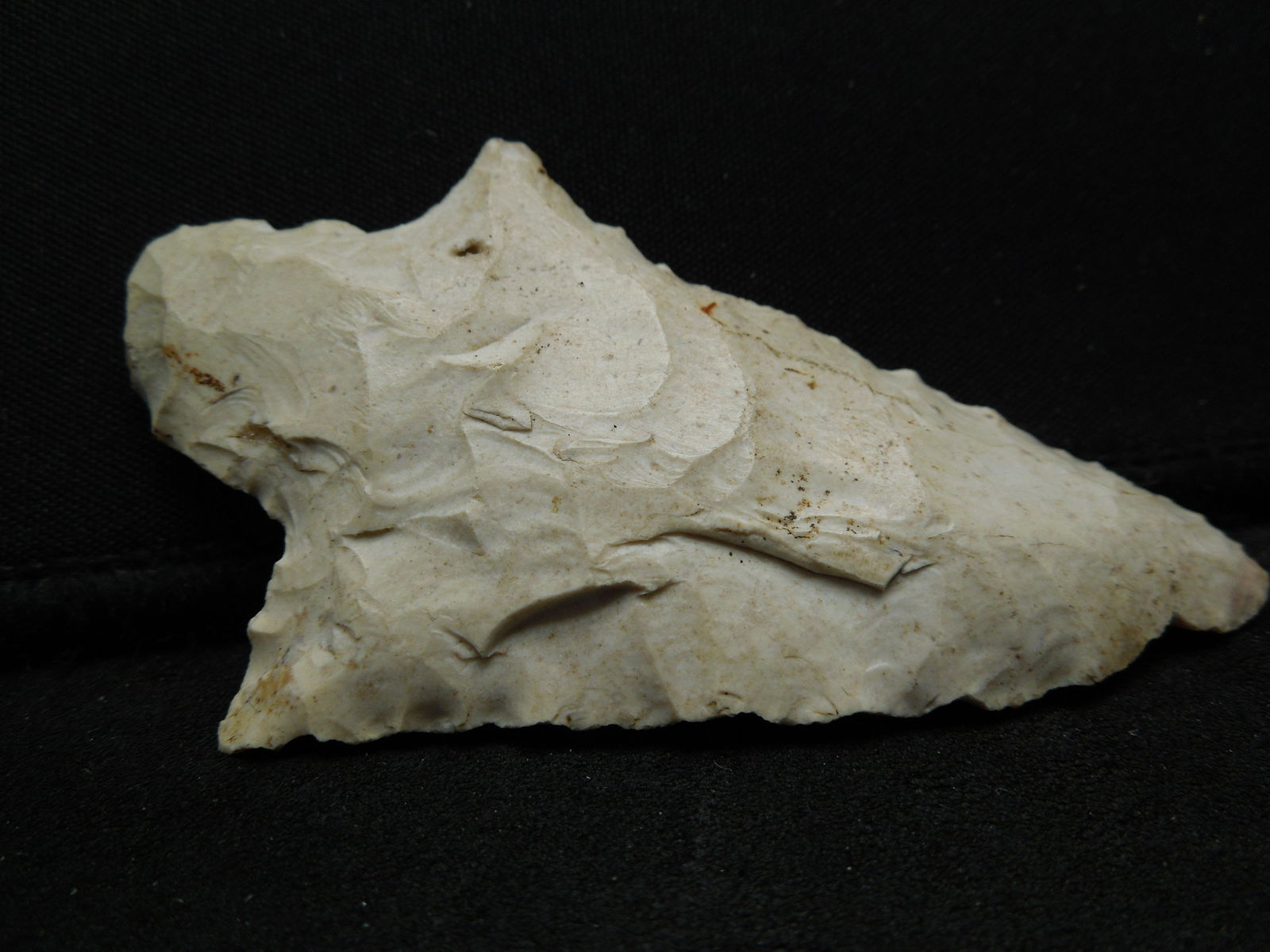 3-inch Adena Stemmed Ohio found point.  White (1 of 4)