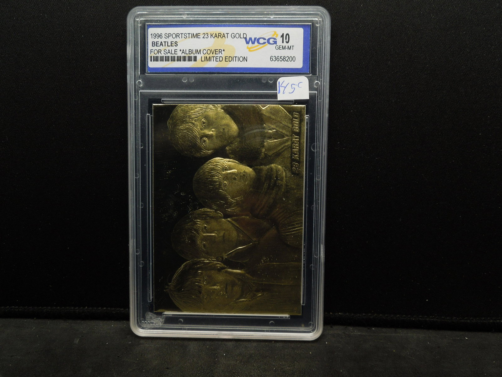 (BEATLES/ALBUM COVER), 23K GOLD, GRADED BY WCG AS: (BEATLES/ALBUM COVER), 23K GOLD, GRADED BY WCG AS 10/GEM MINT, LIMETED EDITION, SEALED/SLABBED! NOVELTY