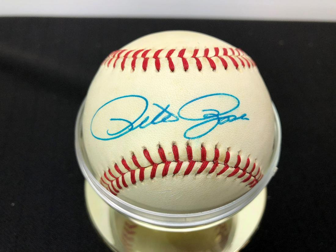 Autographed Pete Rose Official NL Baseball - Charles (1 of 2)