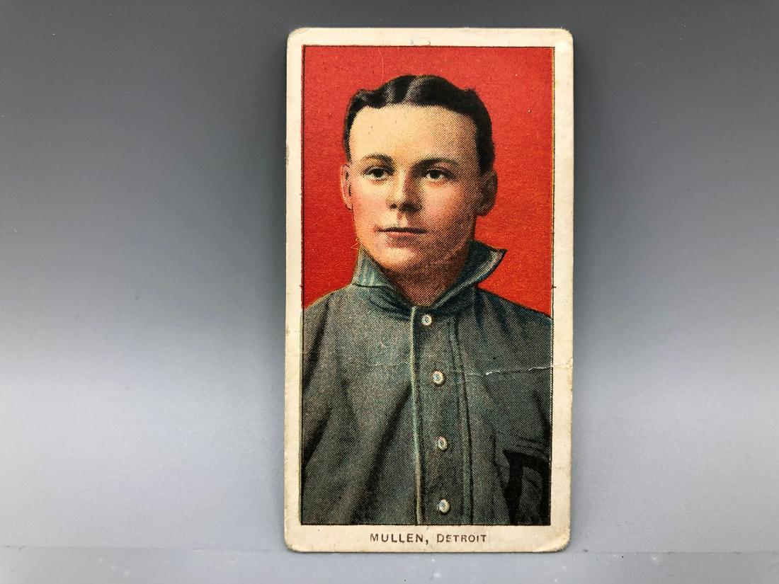 1909 T206 George Mullen Portrait Piedmont Back: 1909 T206 George Mullen Portrait Piedmont Back