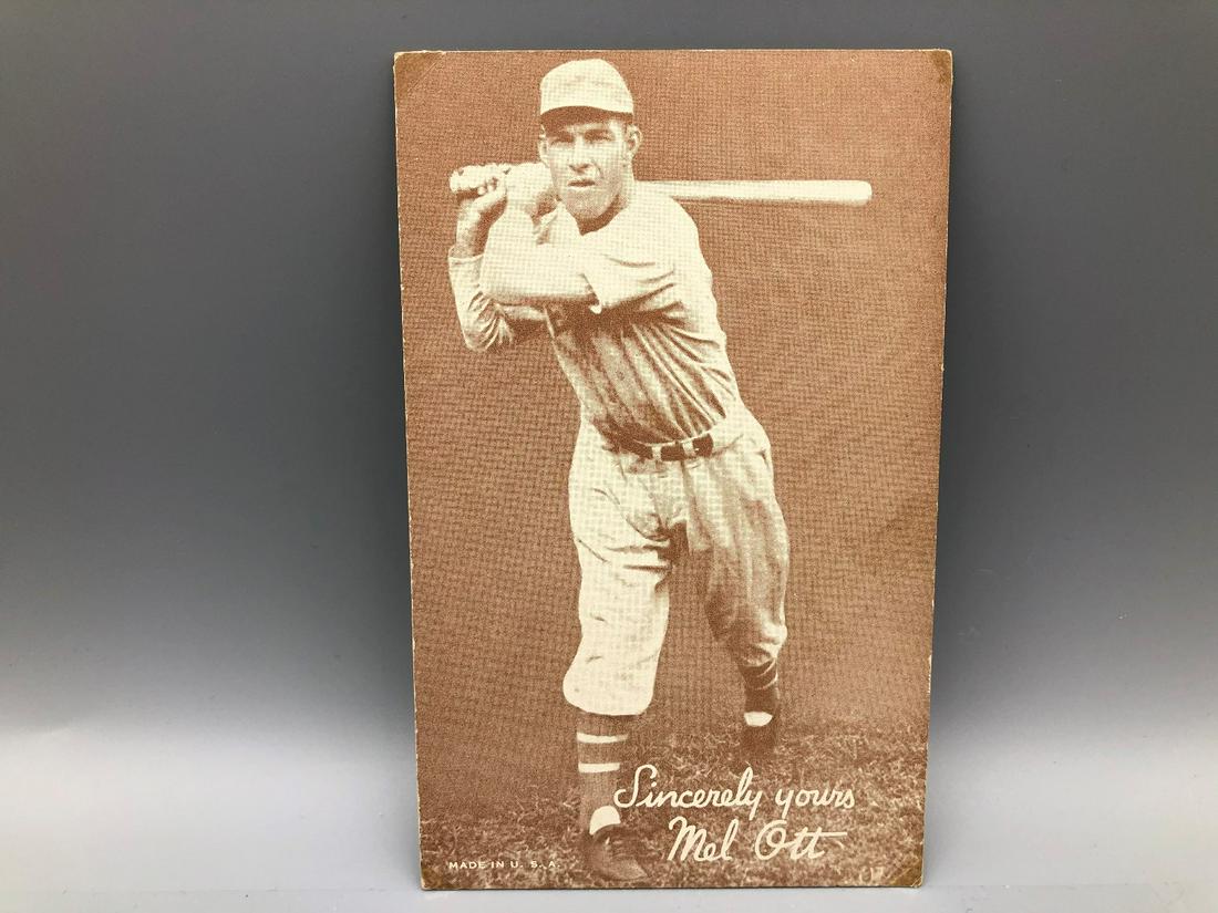 1939-46 Mel Ott Salutation Exhibit Supply HOF (1 of 2)