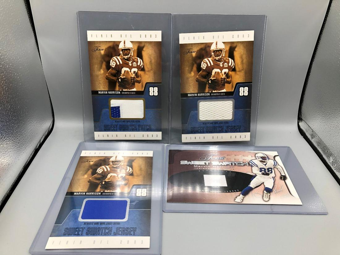 Lot of 4 Flair Sweet Swatch Marvin Harrison Jumbo Game (1 of 7)