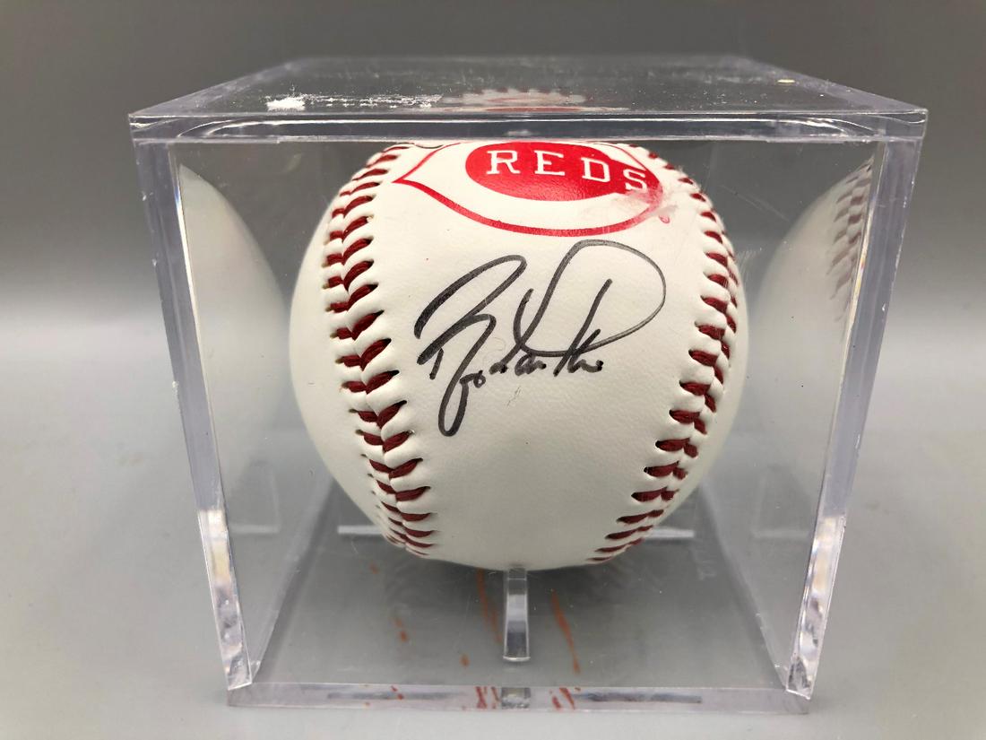 Barry Larkin Signed Official NL Reds Logo Baseball (1 of 2)