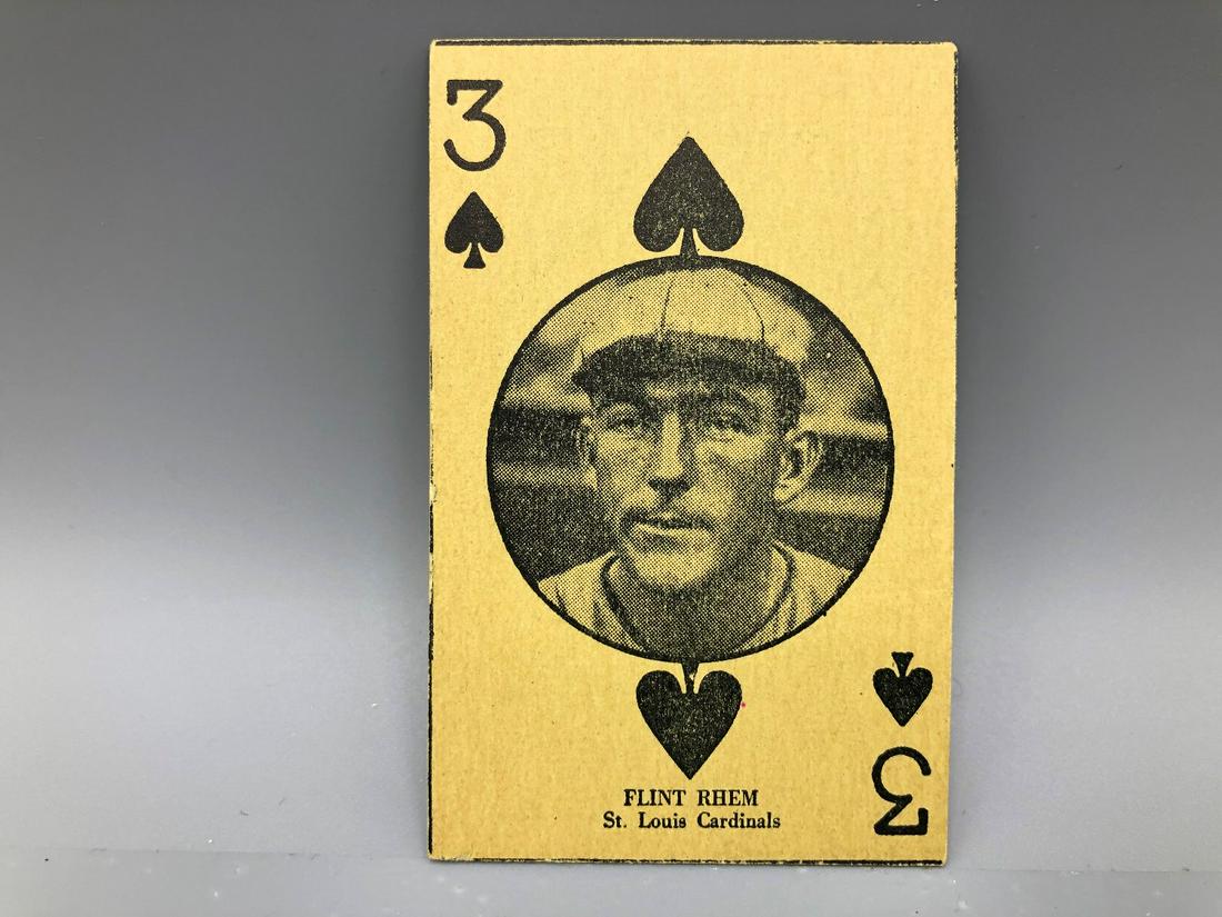 1927 W560 Strip Card Flint Rhem - 3 of Spades (1 of 2)