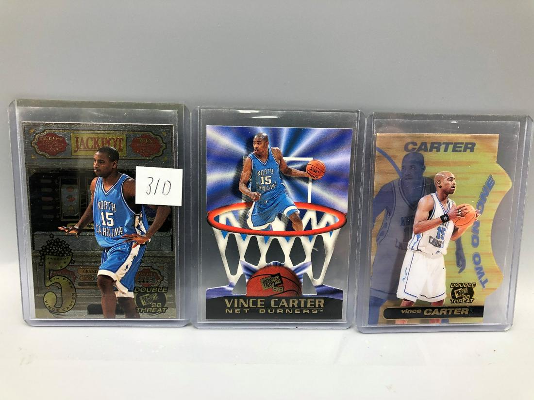 Lot of 3 Vince Carter 1998 Press Pass Insert Rookies (1 of 2)