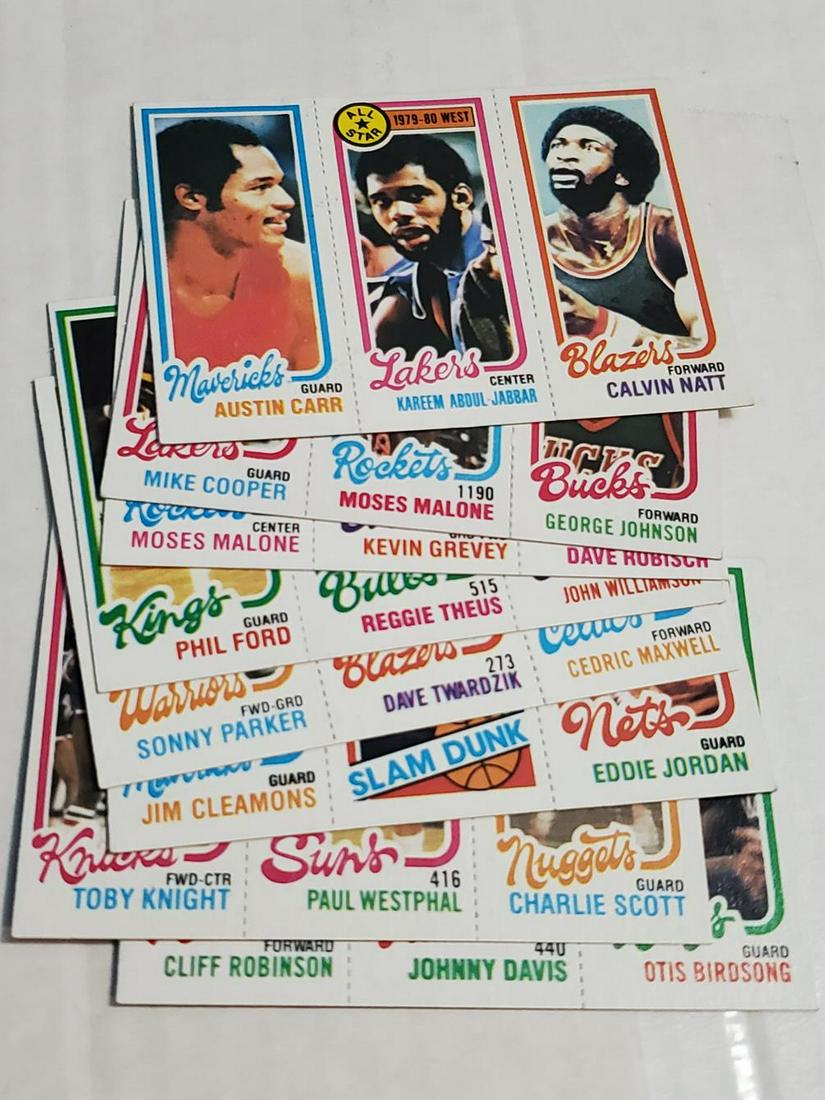 1980-81 Topps Basketball Complete Panels 8 Card Lot w/ (1 of 3)