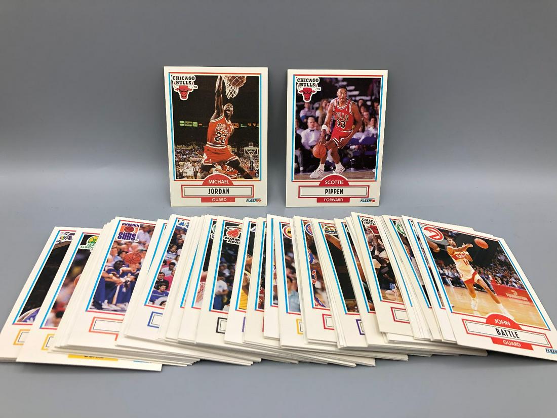 1990-91 Fleer Basketball lot of 100 cards with Michael (1 of 3)