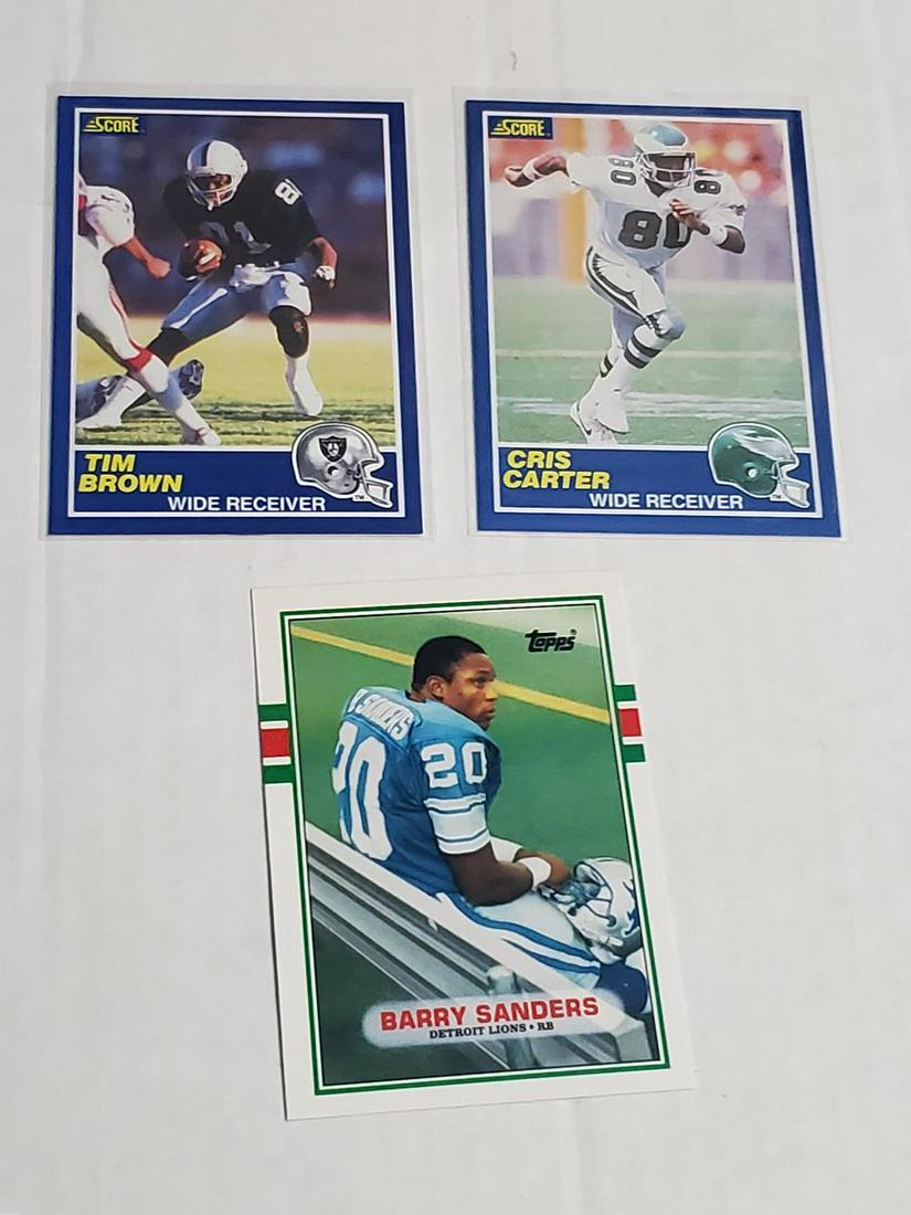 1989 Football Rookie Trio w/ Sanders, Brown, & Carter: 1989 Football Rookie Trio w/ Sanders, Brown, & Carter