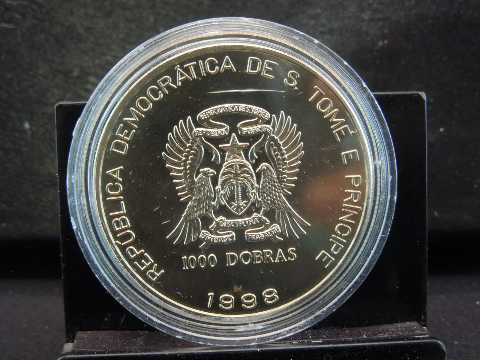 1998 St. Thomas Prince 1000 Dobras BU: 1998 St. Thomas Prince 1000 Dobras BU