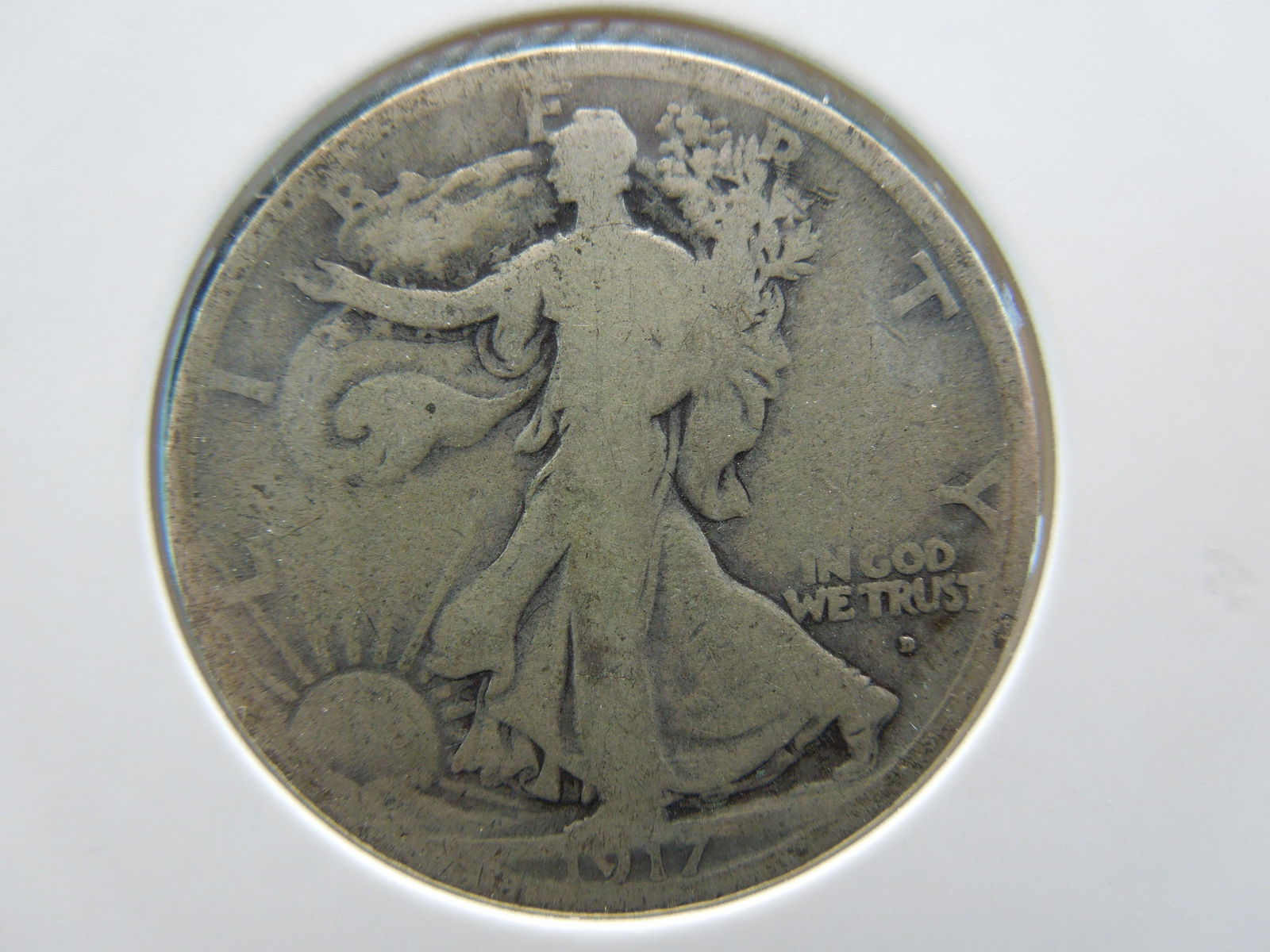 1917-D on Obverse Walking Liberty Half Dollar (Key Date (1 of 3)