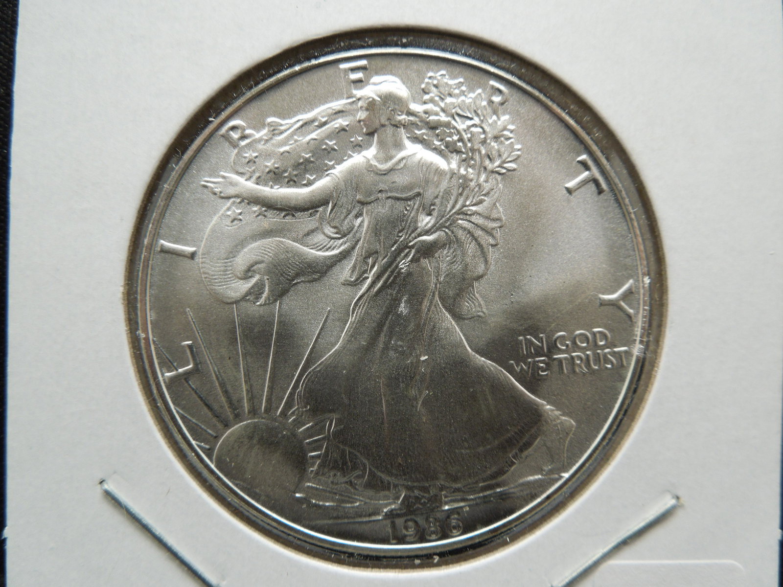 1986 American Silver Eagle.  GEM Unc. (1 of 3)