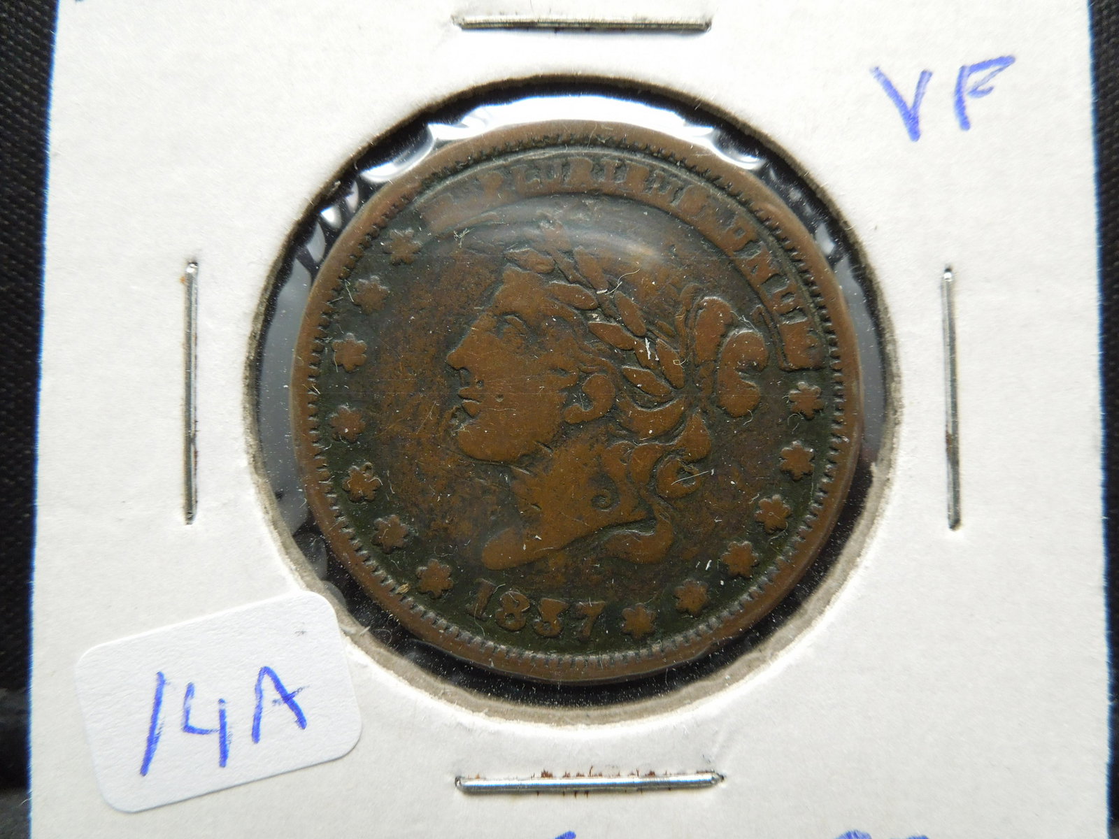1837 US hard Times Token.  VF.  Not One Cent for (1 of 3)