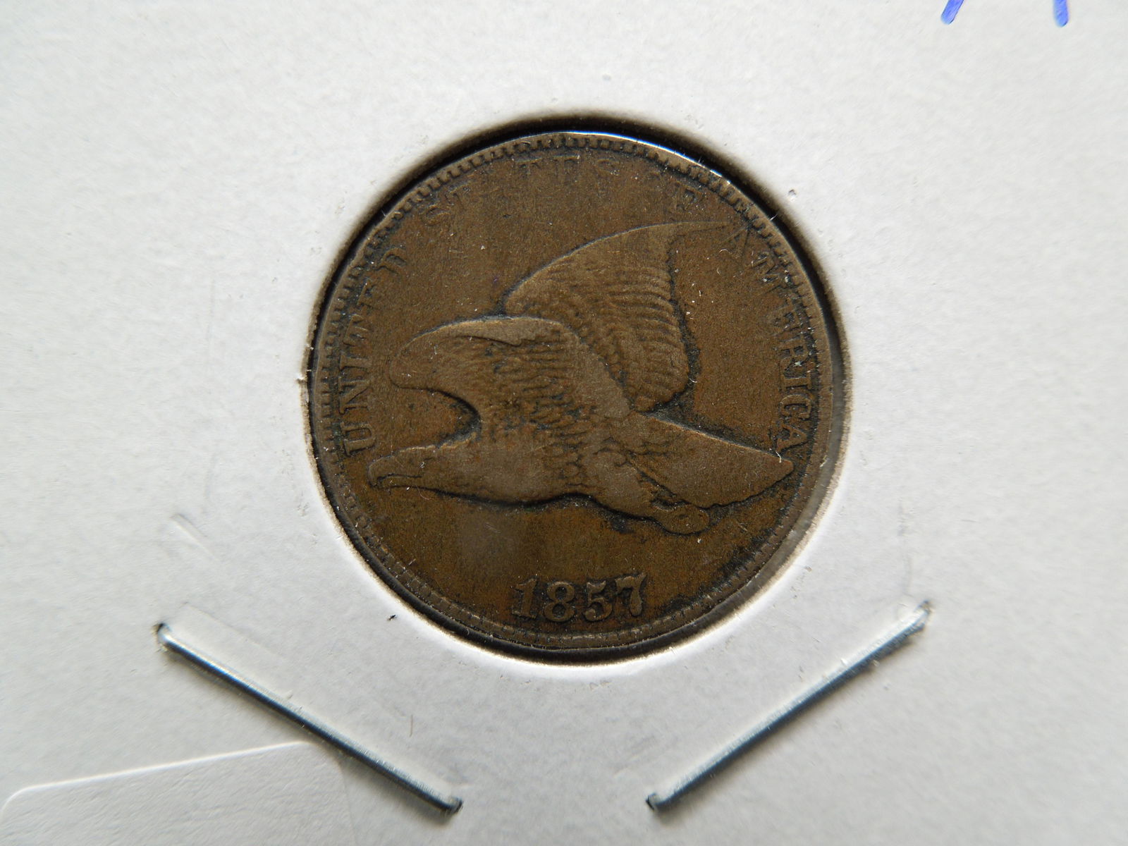 1857 Flying Eagle Cent.  Nice Very Fine. (1 of 3)