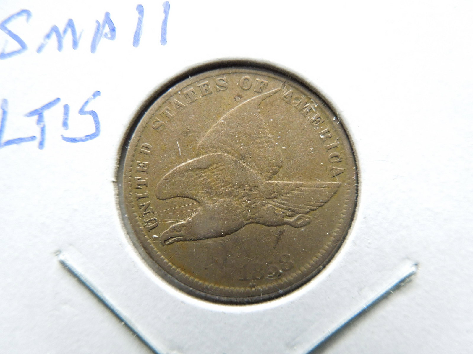 1858 Small Letters Flying Eagle Cent.  Nice Very Fine. (1 of 3)