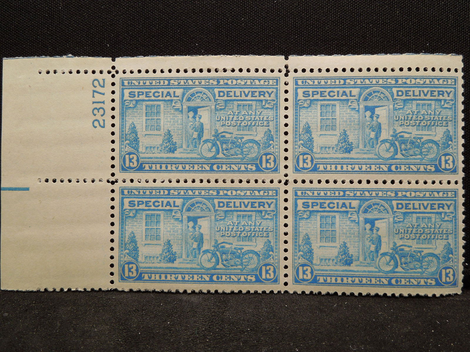 1944 13 Cent Postage Due Plate Block.  Mint Never (1 of 2)
