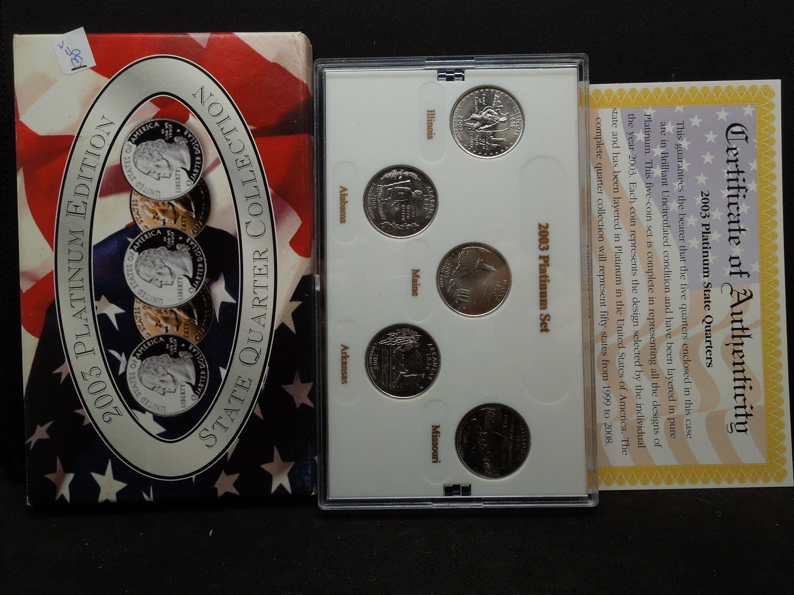 CLAD-PLATINUM 2003 STATE QUARTERS COA/ BU, (1 of 4)