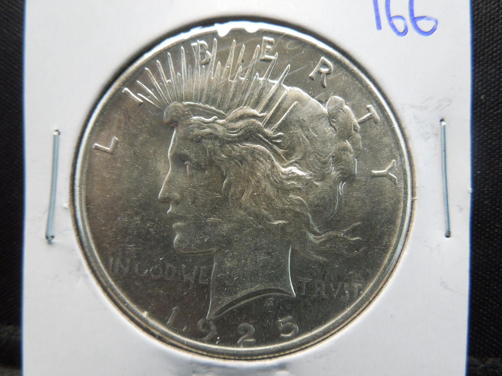 Brilliant uncirculated 1925 peace dollar (1 of 3)