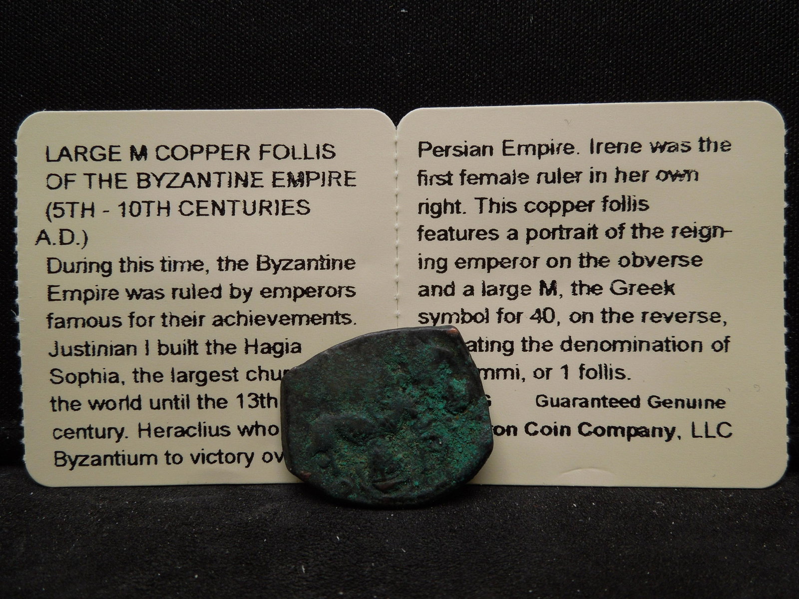 large m copper follis of the byzantine empire: large m copper follis of the byzantine empire