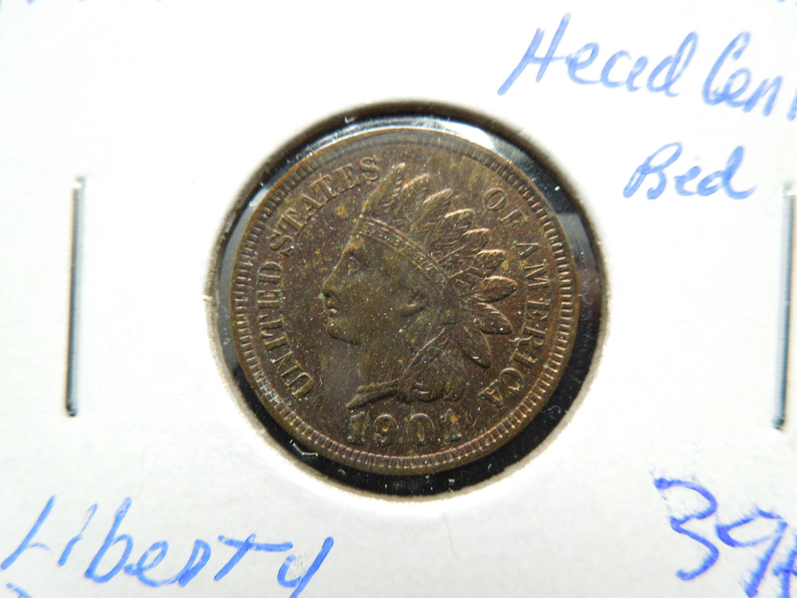uncirculated reddish brown 1901 Indian head cent (1 of 3)