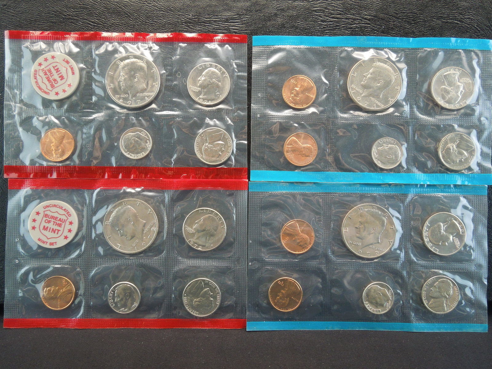 1971 P&D and 1972 P&D Mint sets. 22 coins in 4 packs. (1 of 5)