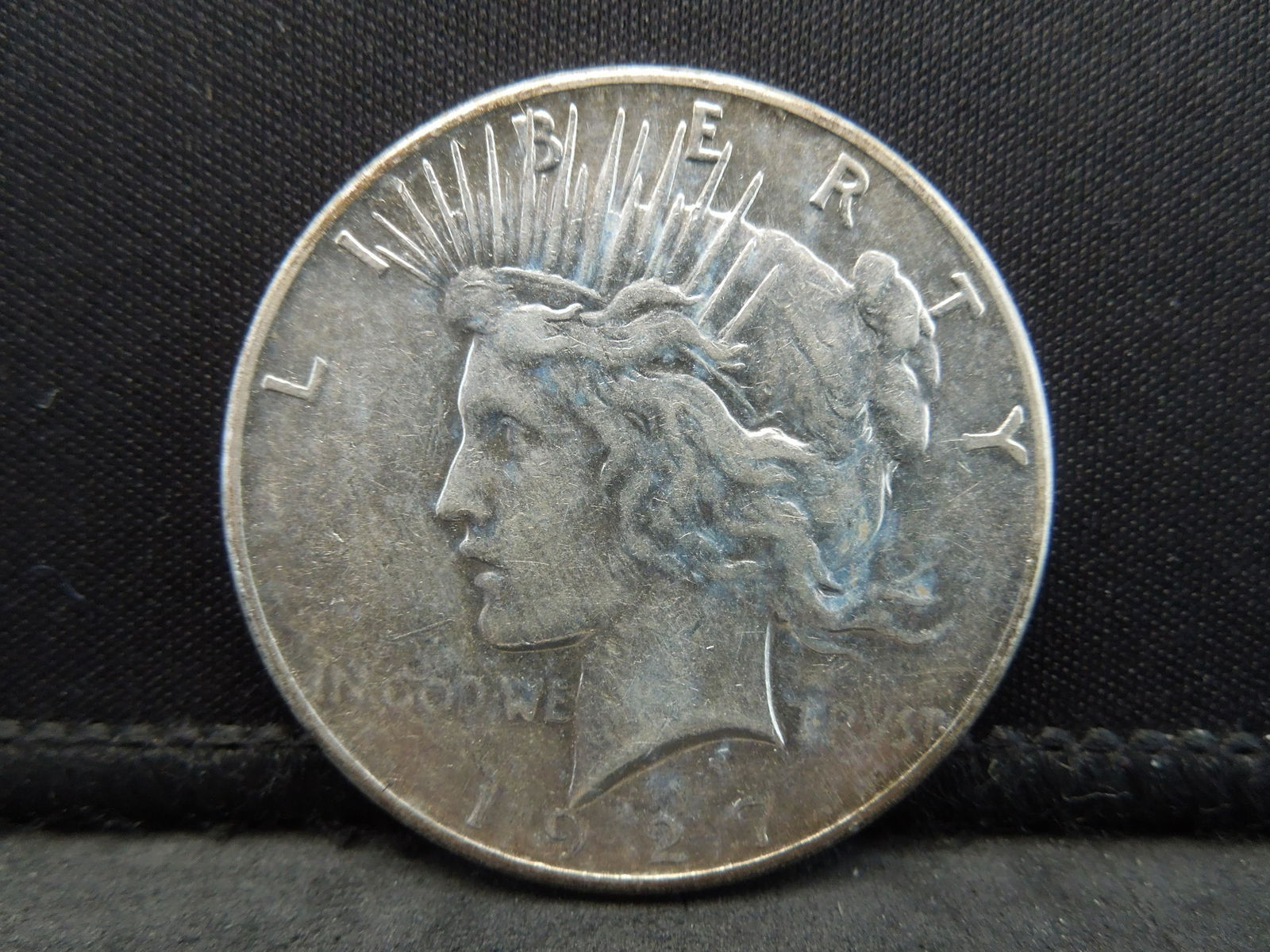 1927-S Semi-Key Date Peace Silver Dollar. (1 of 2)