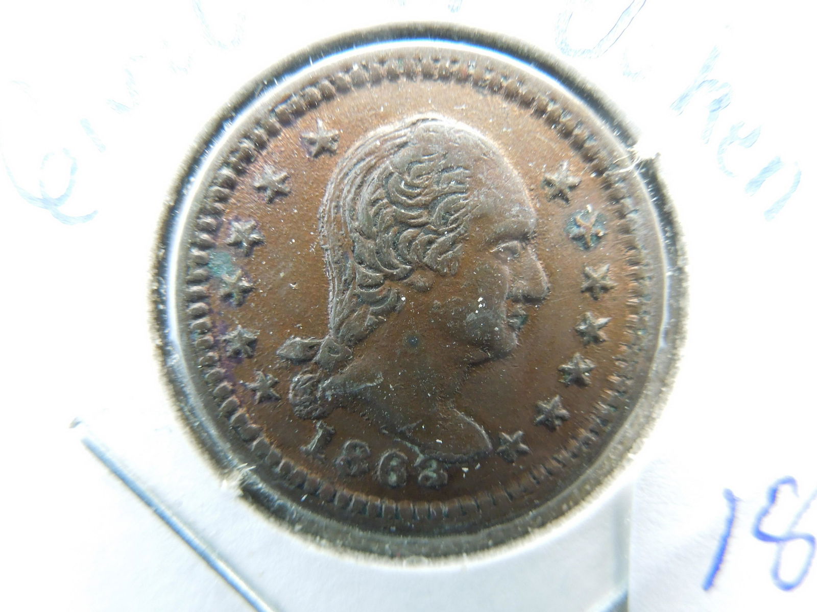 1863 Civil War Token, Cincinnati OH.  Patriotic “Union (1 of 3)