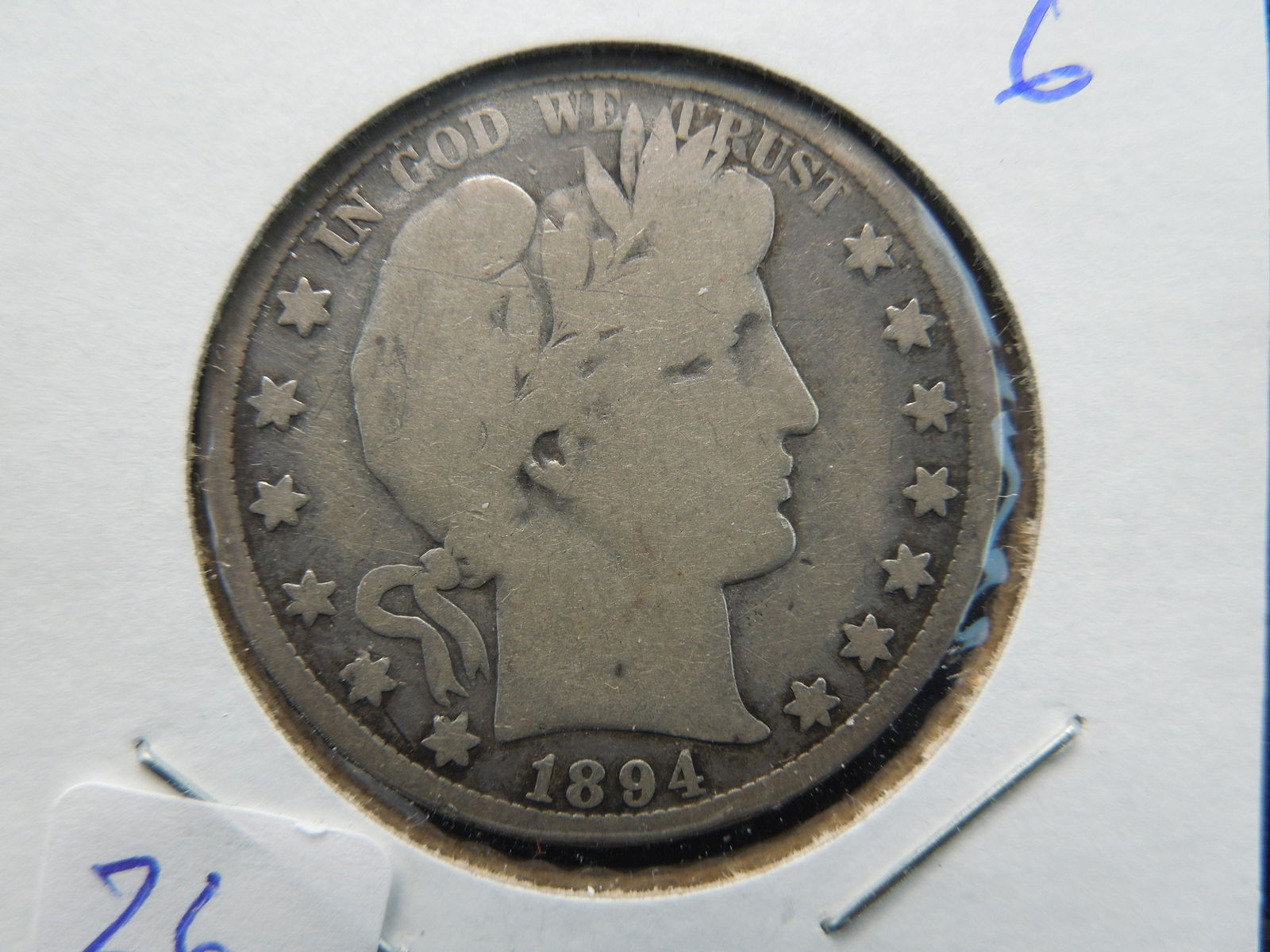 1894-O Barber Half.  Good 6 Original. (1 of 3)
