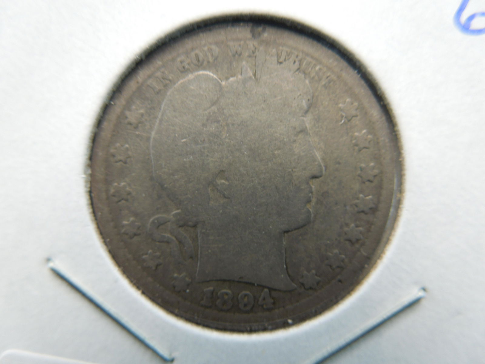 1894-O Barber Quarter.  Good 6 original. (1 of 3)