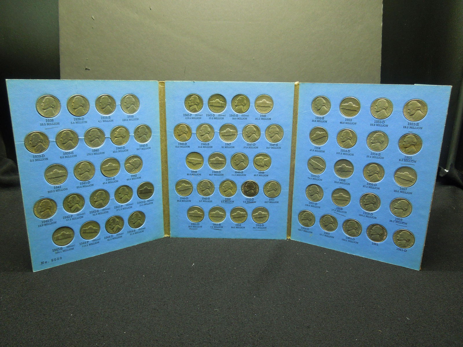 Complete Set Jefferson Nickels 1938-61D.  Most (1 of 7)