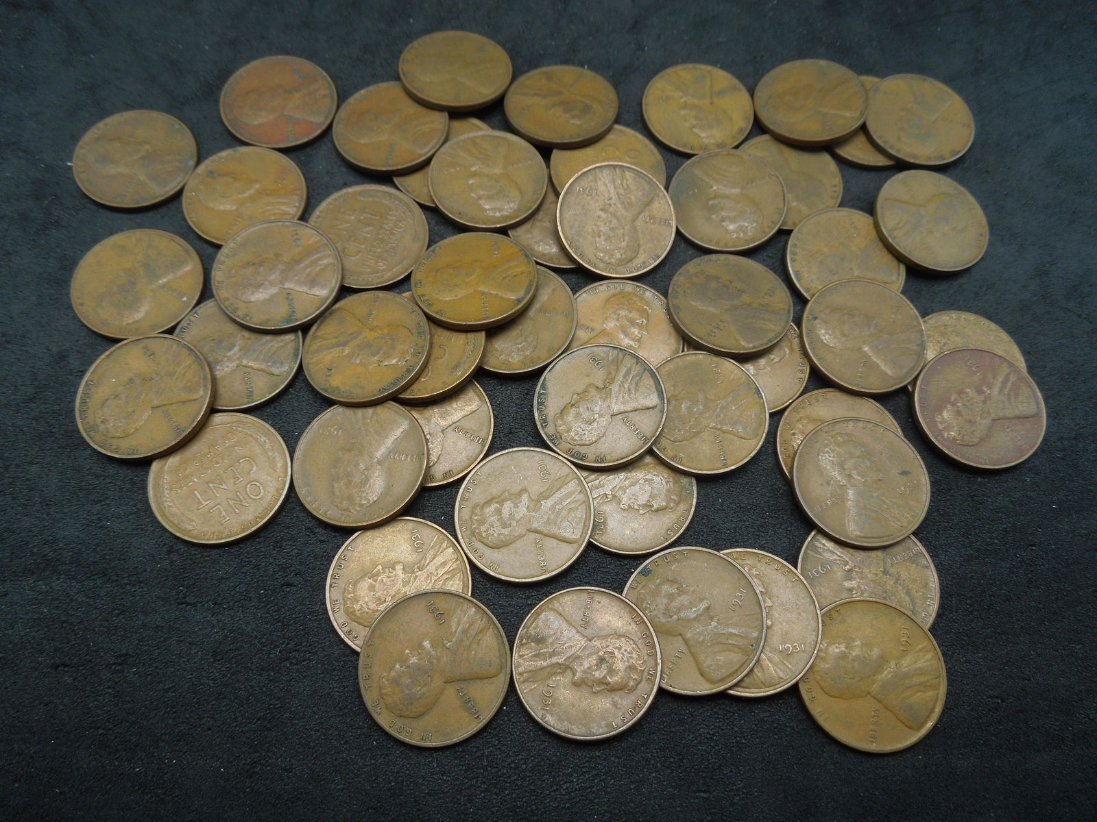(50) 1931 Lincoln Wheat Cents.  Nice circ. (1 of 4)