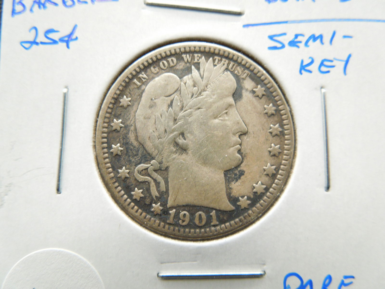 1901-O Barber 25c.  VF Details.  Semi-Key.  Rare Grade. (1 of 3)