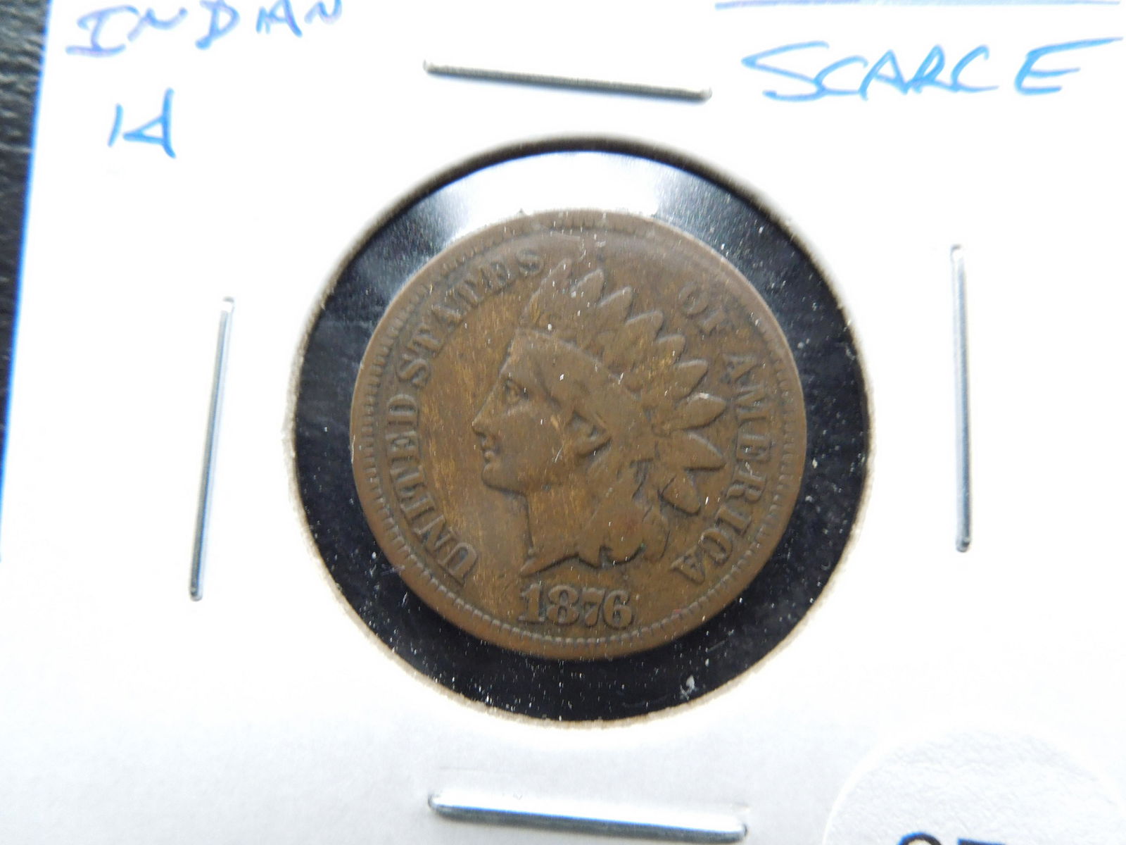 1876 Indian 1c.  VF.  Scarce. (1 of 3)