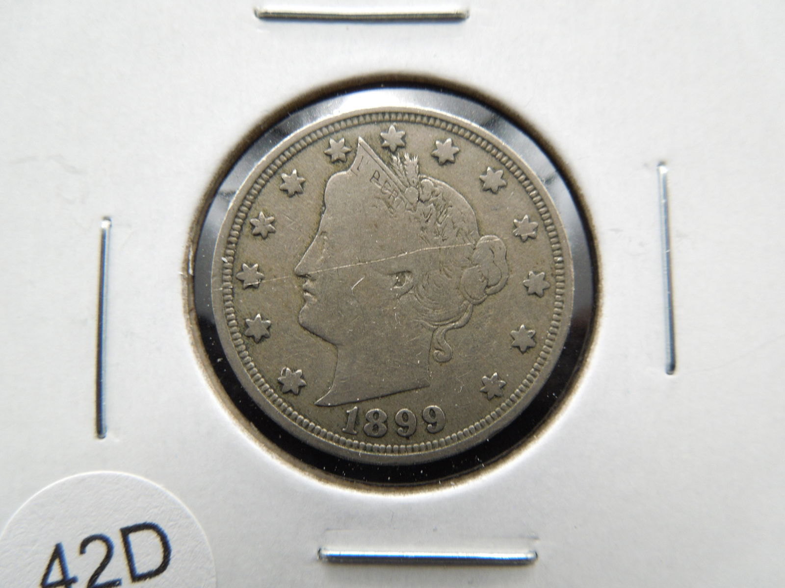 1899 Liberty "V"  Nickel.  Fine. (1 of 3)