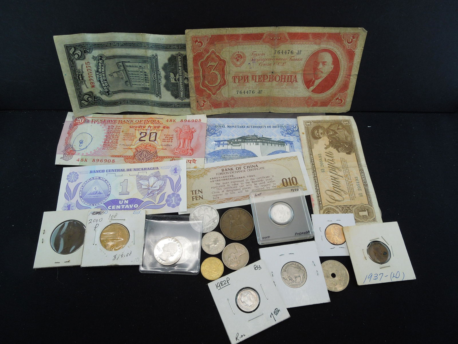 Misc. Lot:  Foreign Currency, U.S. and Foreign Coins. (1 of 5)