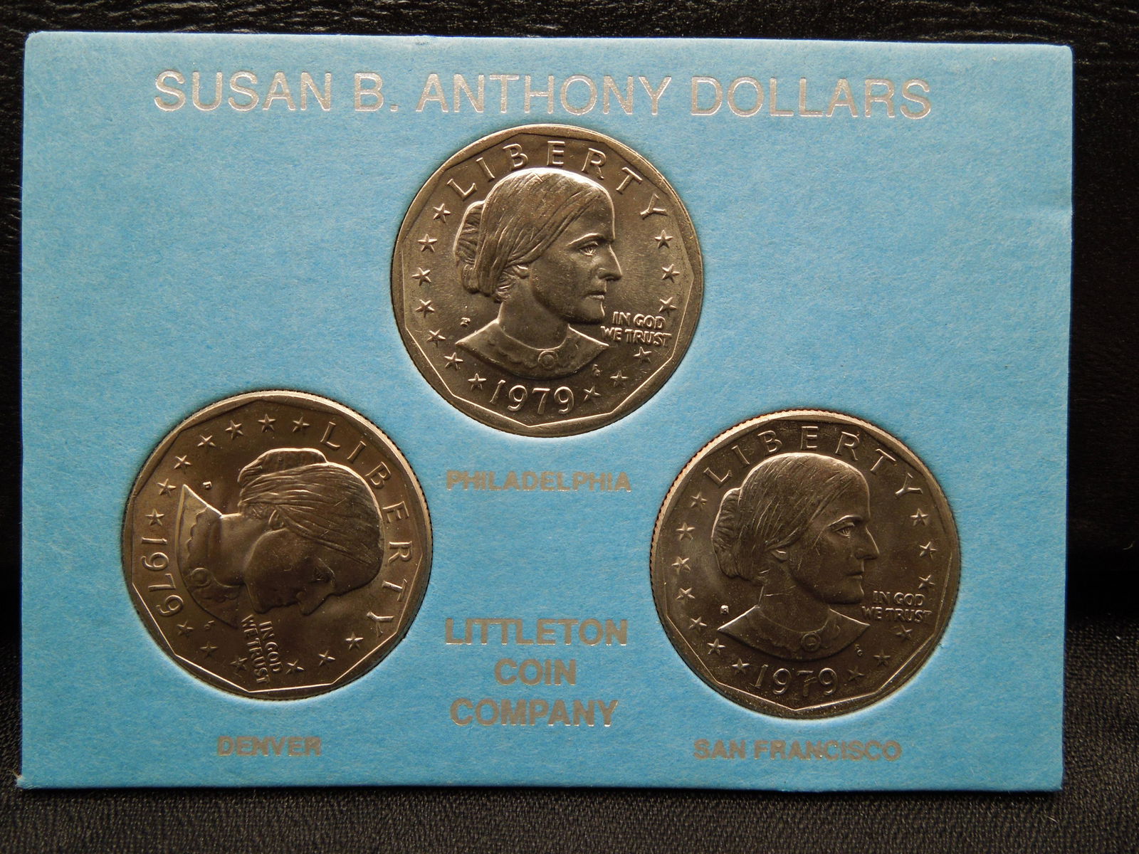 3-1979 Susan B. Anthony Dollars.  First Year All Dint (1 of 3)