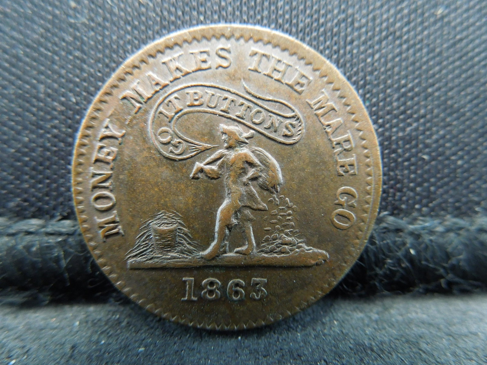 1863 Civil War Token Money Makes the Mare Go: 1863 Civil War Token Money Makes the Mare Go