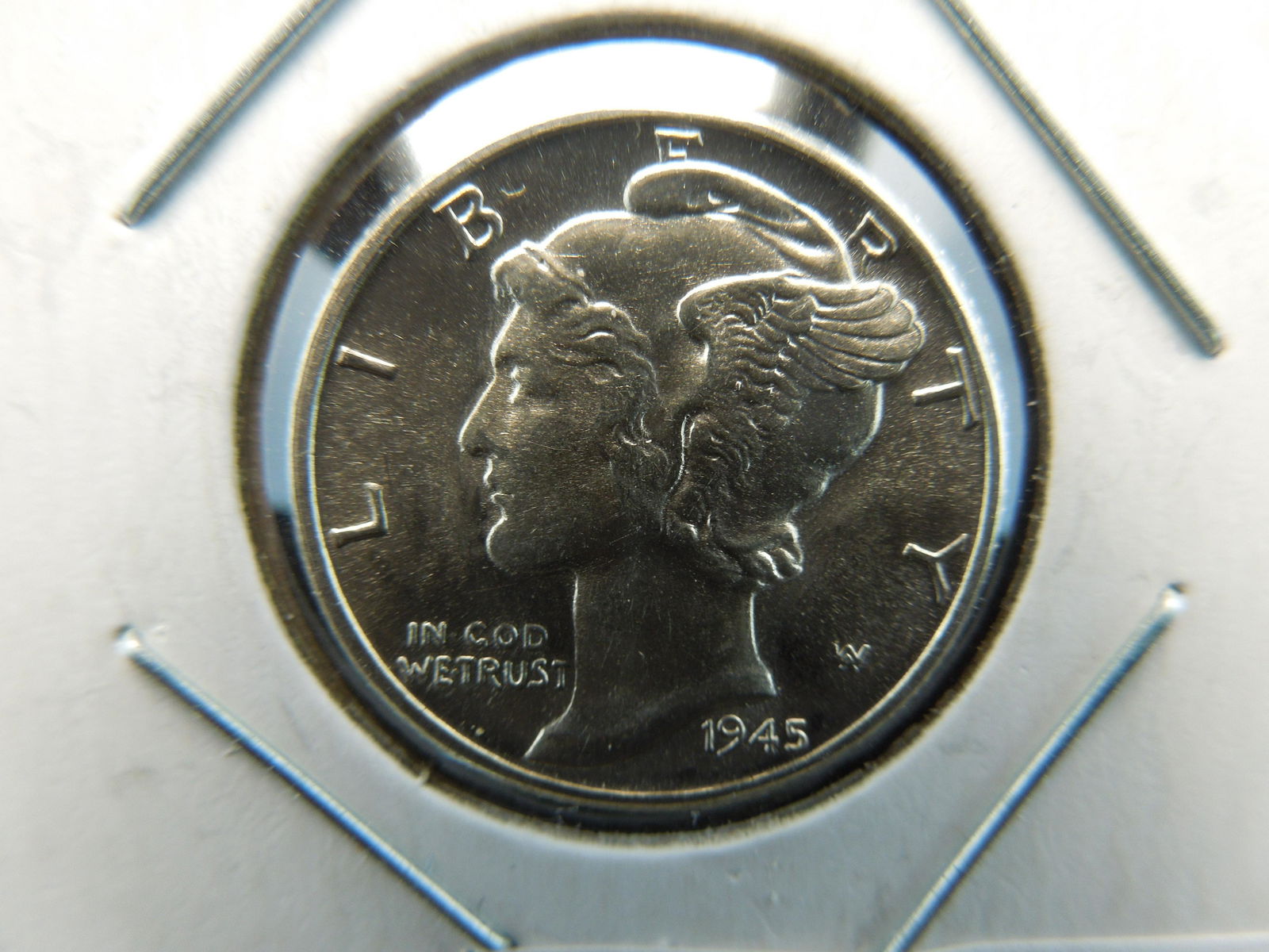 1945 Mercury Dime Gem BU Blast White (1 of 3)