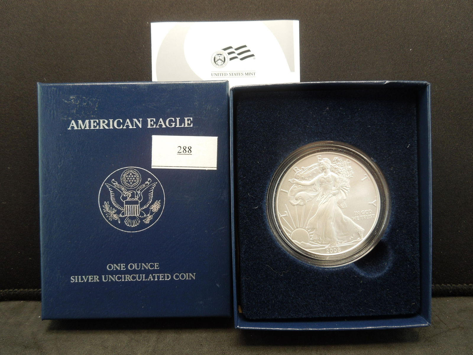 2008 W Burnished Silver Eagle OGP (1 of 4)