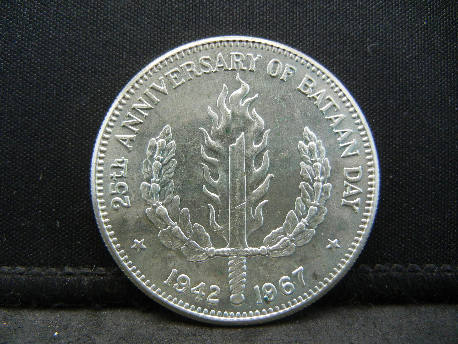 1967 Silver One Peso Philippines Anniversary of Bataan (1 of 2)