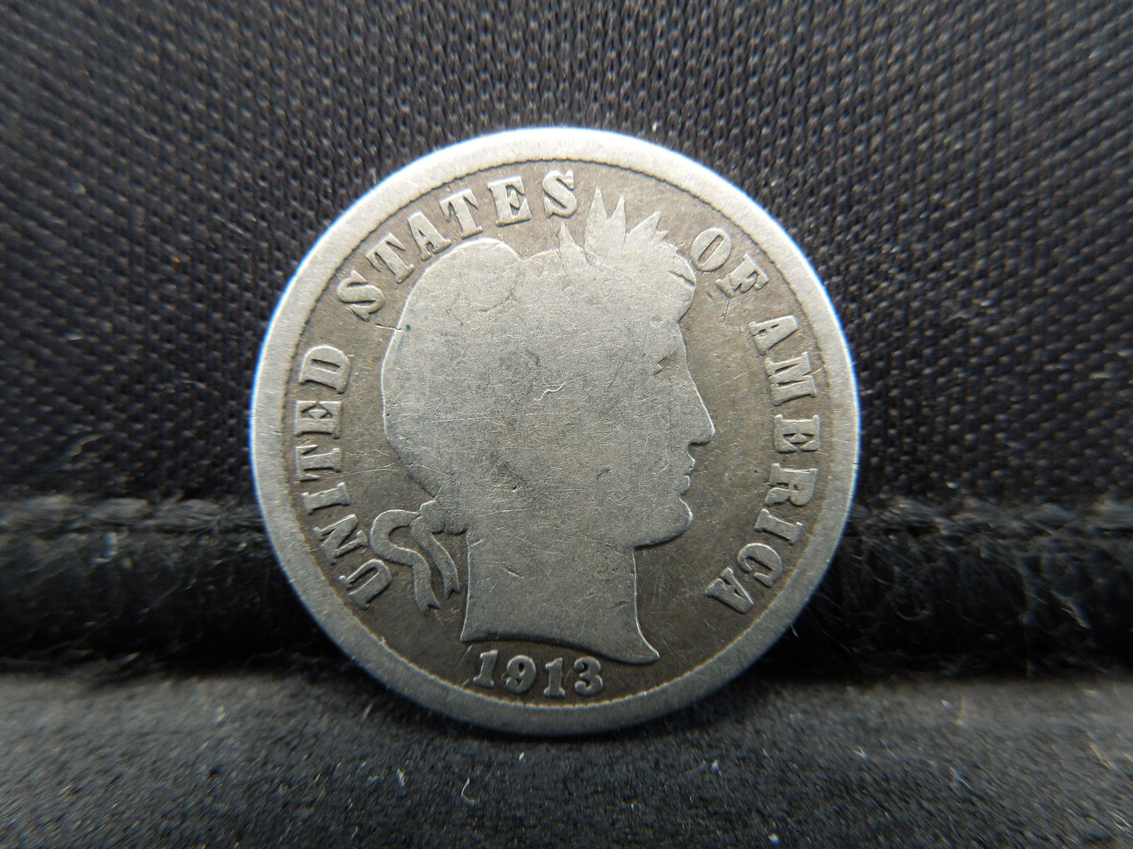 1913 Silver Barber (90%) Dime, Only 19.7 Mill Ever (1 of 2)