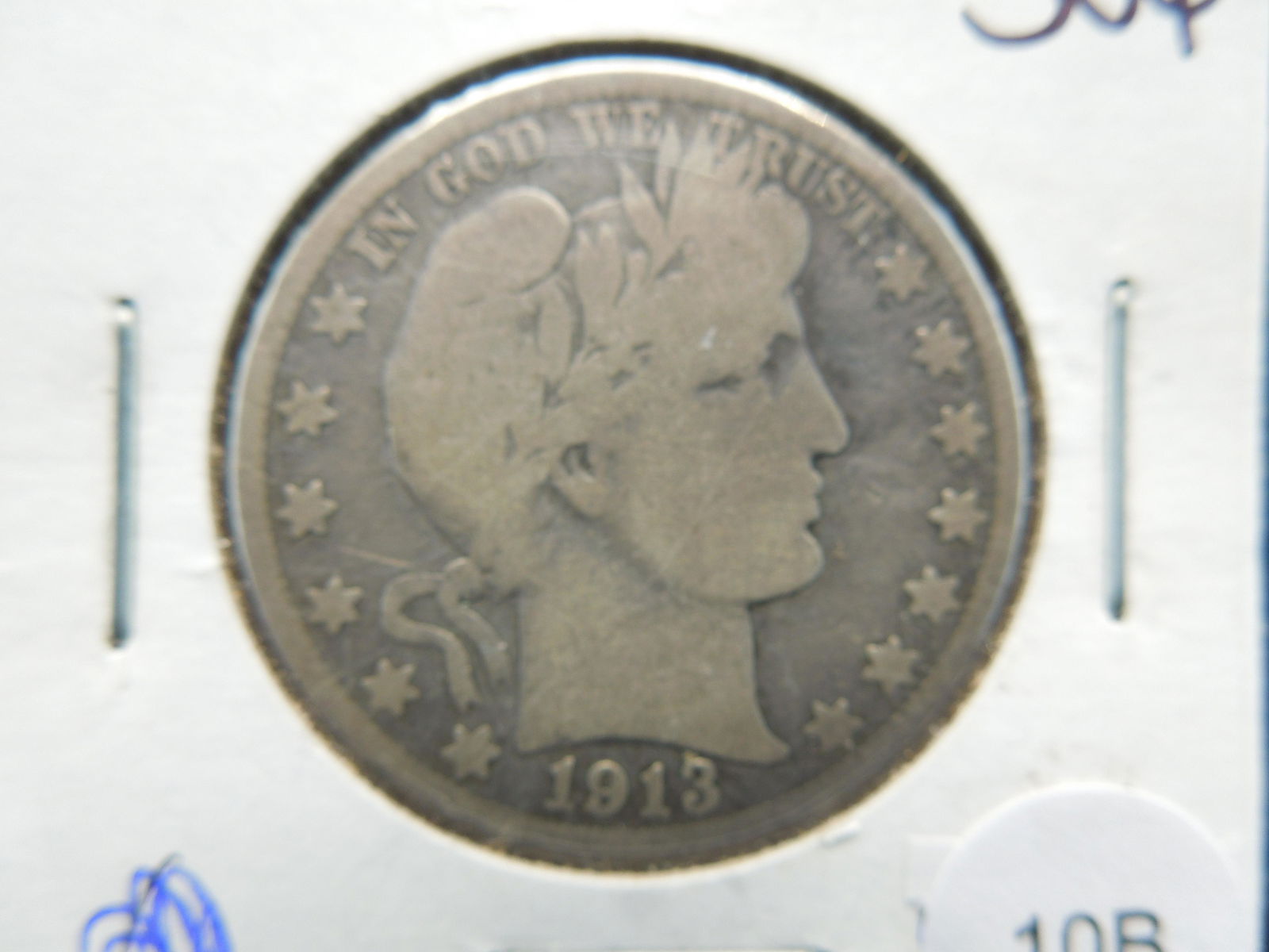 1913-S Barber Silver Half Dollar Coin in very good (1 of 3)