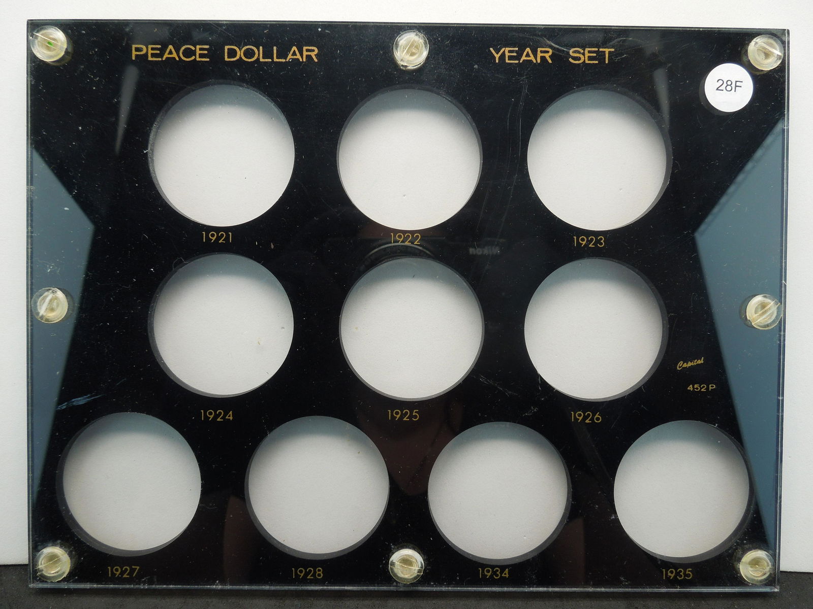 Empty Peace Dollar Year Set Holder (1 of 2)