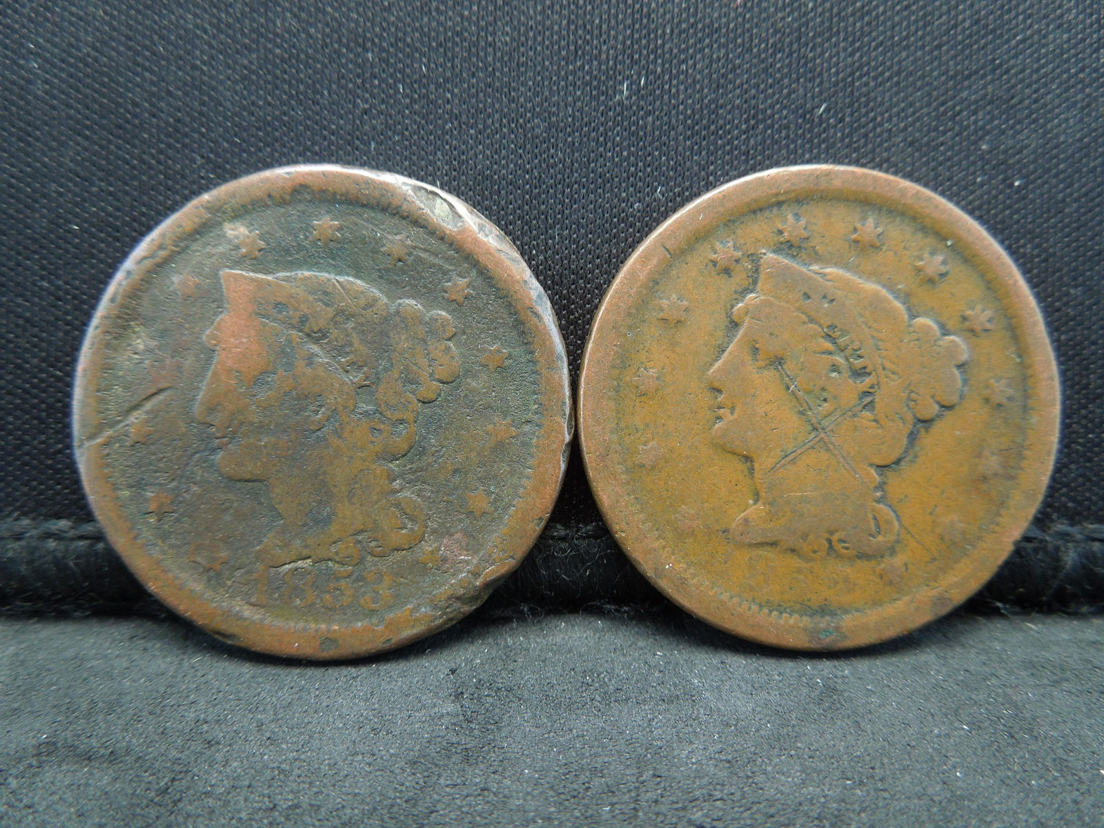 1852 and 1853 Large Cents (1 of 2)