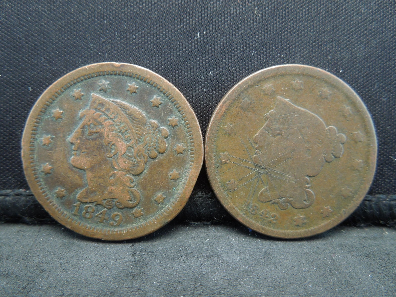 1841 and 1849 Large Cents lower grade (1 of 2)