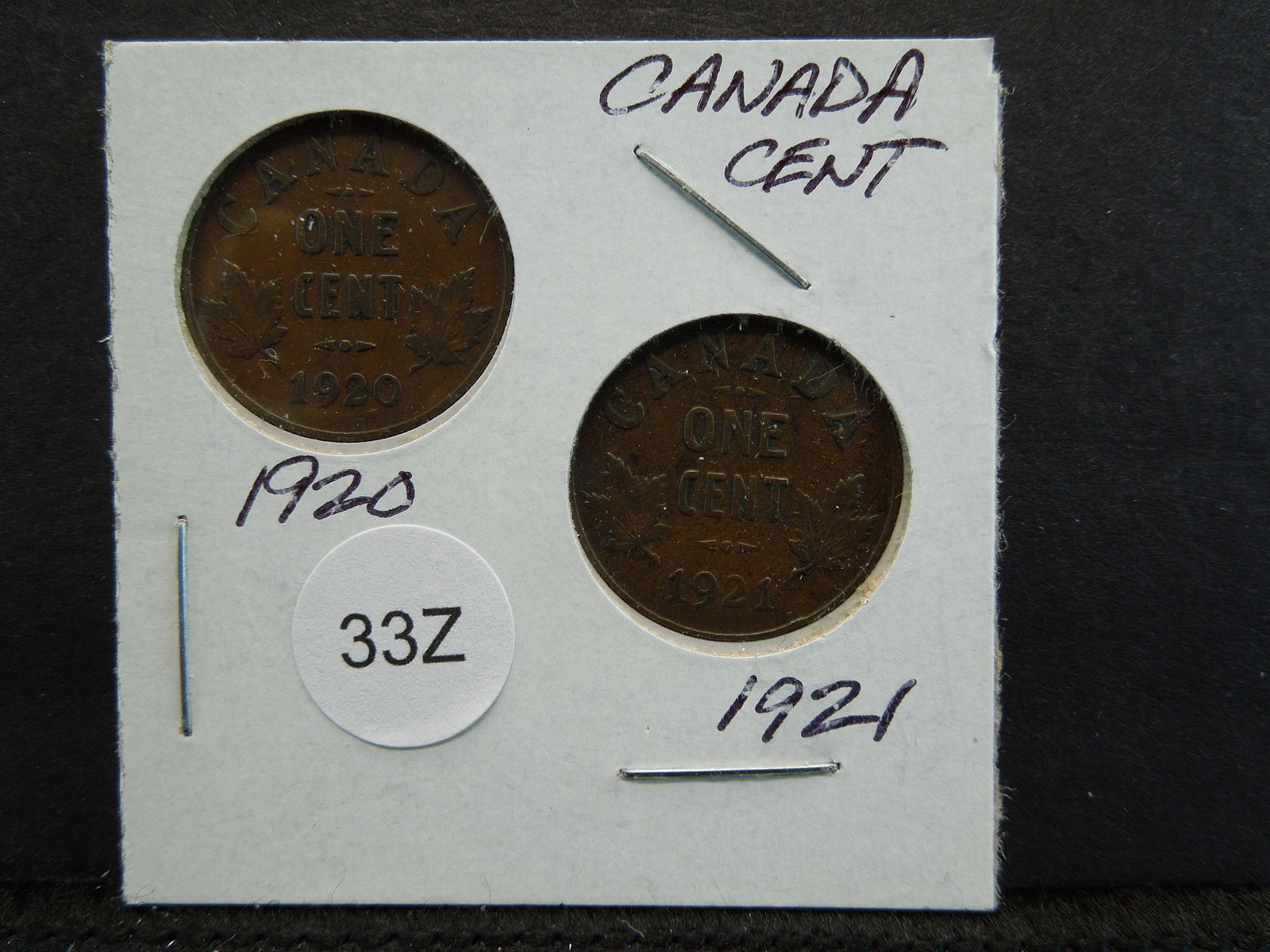 1920, 1921 Canada Cents (1 of 2)