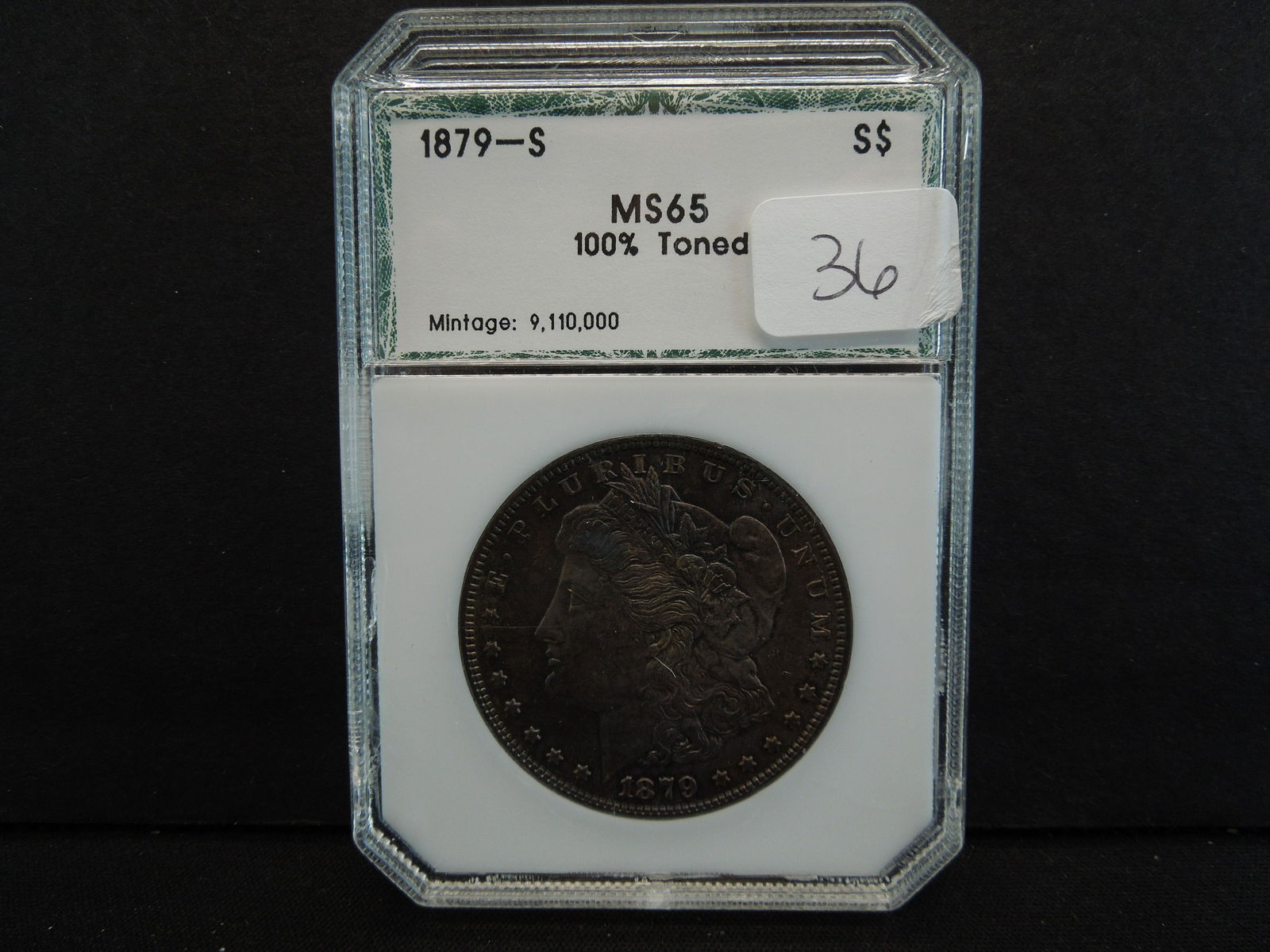 1879 S Morgan Dollar PCI MS65 100% Toned Gorgeous (1 of 4)