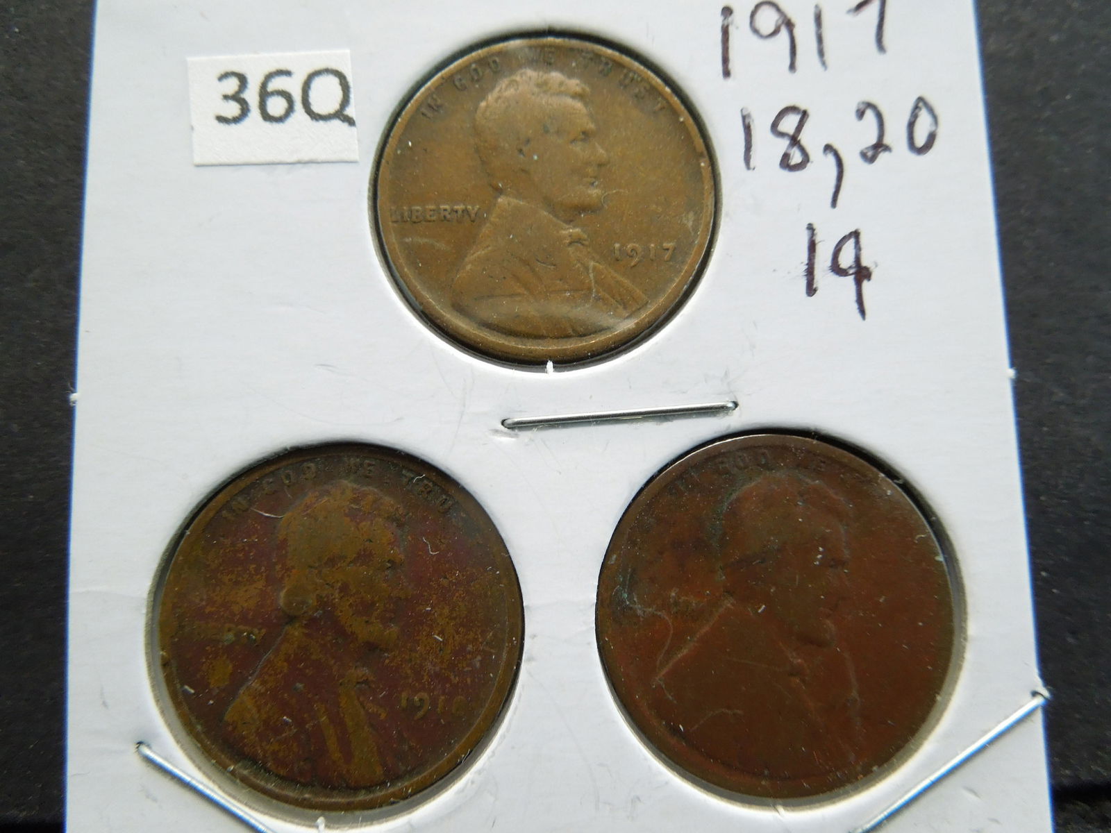 1917, 18, 20 Wheat Cents (1 of 2)