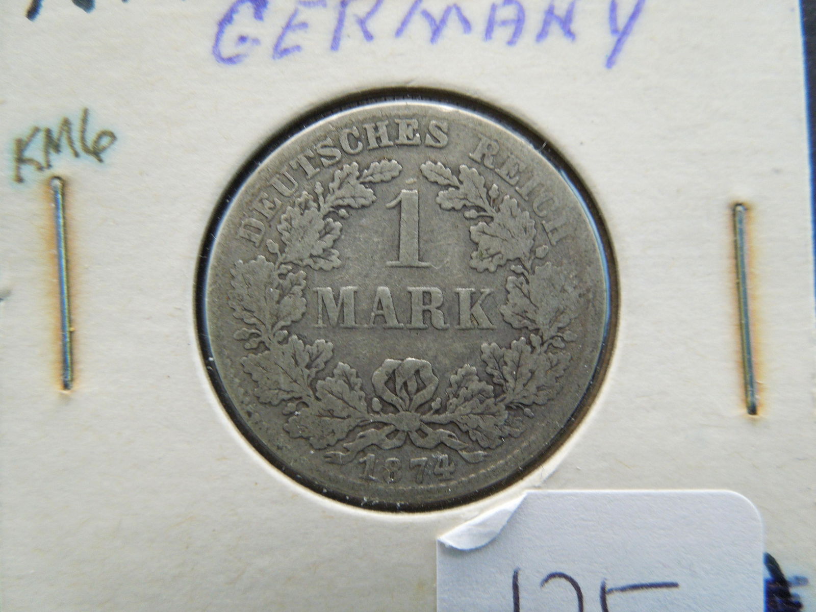 1874 D Silver German 1 Mark (1 of 3)
